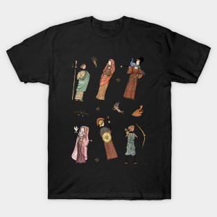 Greek Myth Comix - The Gods Sticker Pack 1 COLOUR T-Shirt